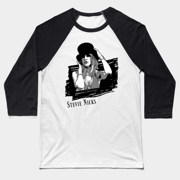 Stevie Nicks, Musician Baseball T-Shirt by Degiab